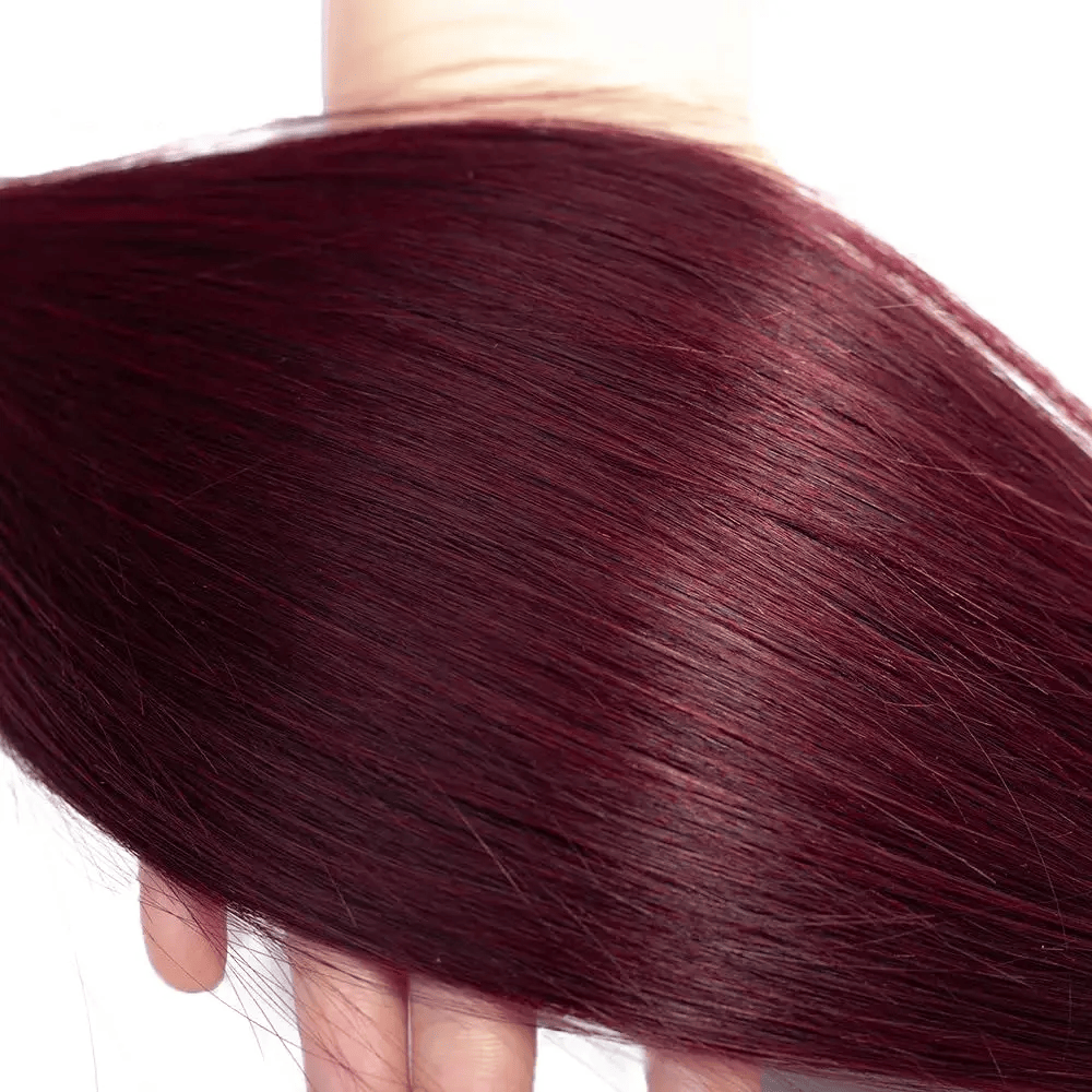 SL'HAIR 3Pcs 99J Color Straight Bundles 100% Human Remy Hair