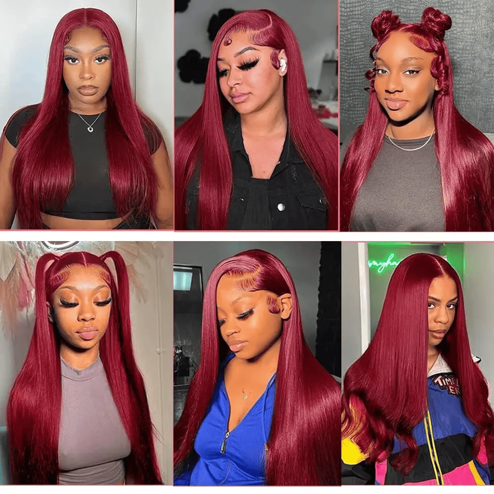 SL'HAIR 1PC 99J Burgundy Bundles 100% Human Hair With Diffierent Texture