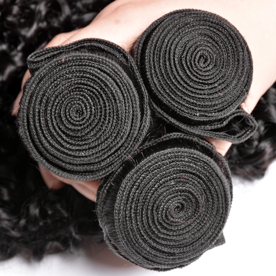SL'HAIR 3Pcs 1B Color Curly Bundles 100% Human Remy Hair
