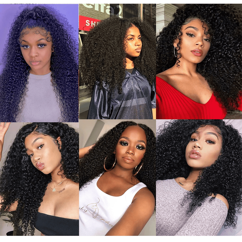 SL'HAIR 3Pcs 1B Color Curly Bundles 100% Human Remy Hair