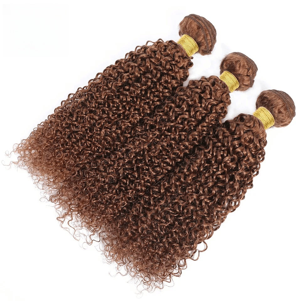 SL'HAIR 3Pcs 30# Color Curly Bundles 100% Human Remy Hair