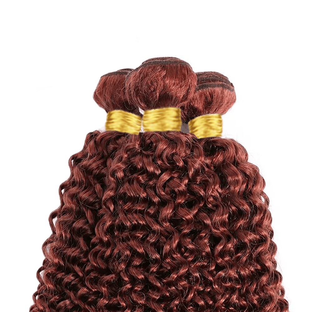 SL'HAIR 3Pcs 33# Color Curly Bundles 100% Human Remy Hair