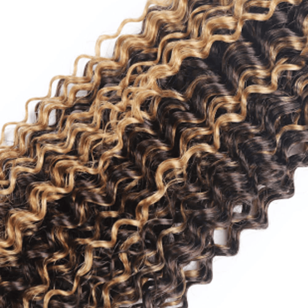 SL'HAIR 3Pcs 4-27 Highlight Ombre Color Curly Bundles 100% Human Remy Hair