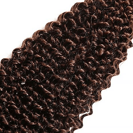 SL'HAIR 3Pcs 4# Brown Color Curly Bundles 100% Human Remy Hair