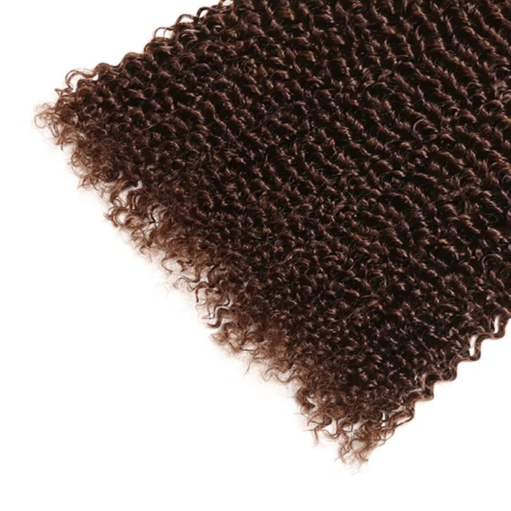 SL'HAIR 3Pcs 4# Brown Color Curly Bundles 100% Human Remy Hair