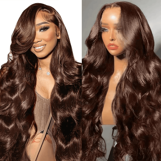 SL'HAIR 4# Color Real HD Lace 13*4/13*6 Frontal Wig Body Wave Pre Plucked