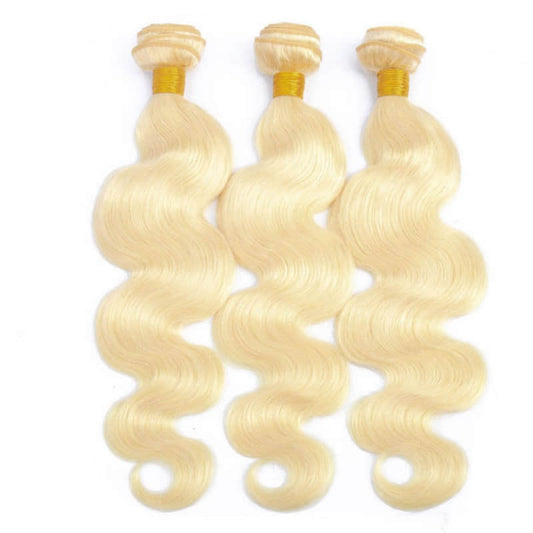 SL'HAIR 613# 13*4 Invisible Real HD Lace Closure with 3 Bundles 100% Human Hair Body Wave