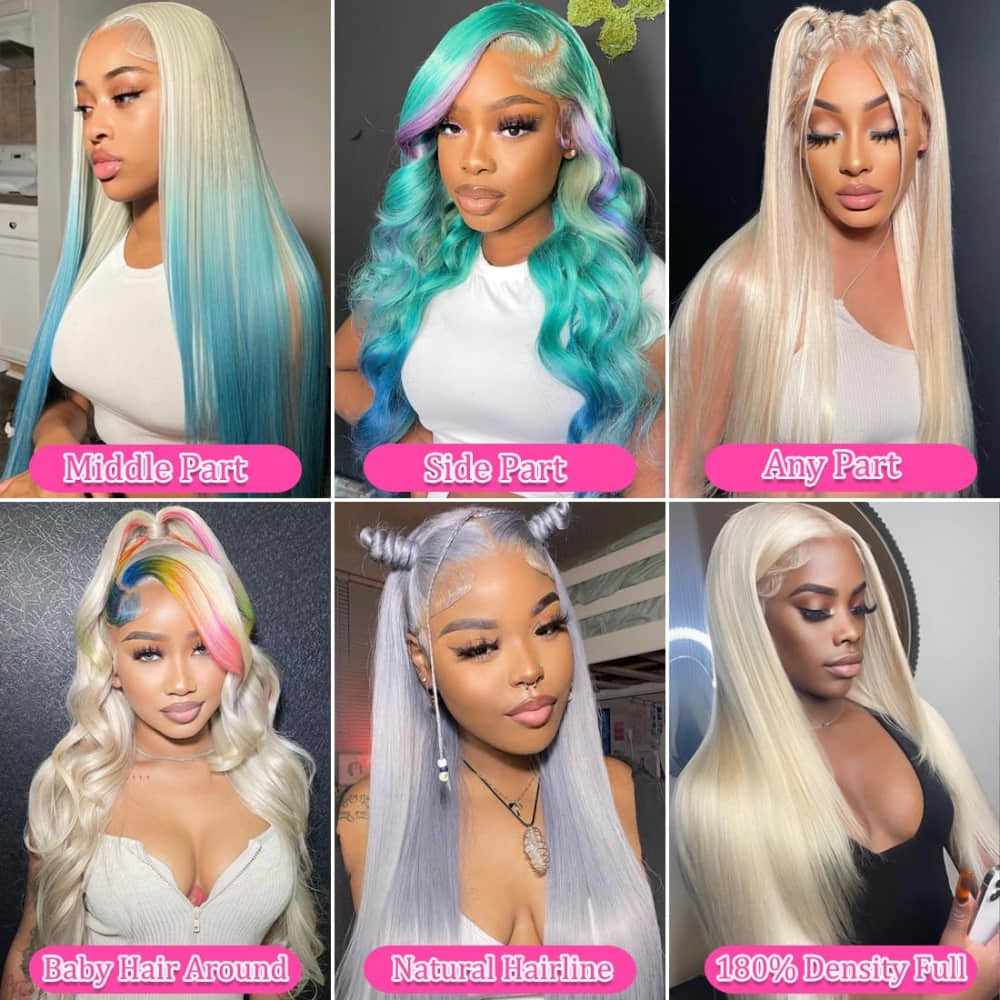 SL'HAIR 613# Blonde Color Real HD Full Lace Wigs Pre Plucked For Diffierent Texture