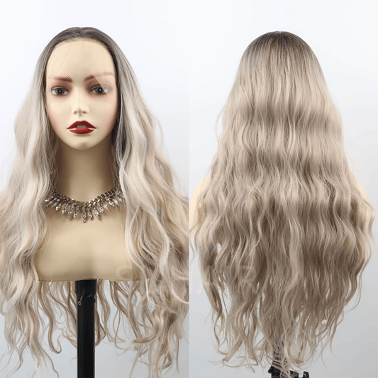 SL'HAIR Body Wave Omber Brown 13*4 Synthetic  Lace Front   Wig ZLF004