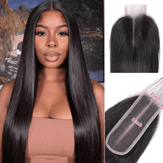 SL'HAIR Lace Closure Only, 2x6 Real Invisible HD Lace Closure Only
