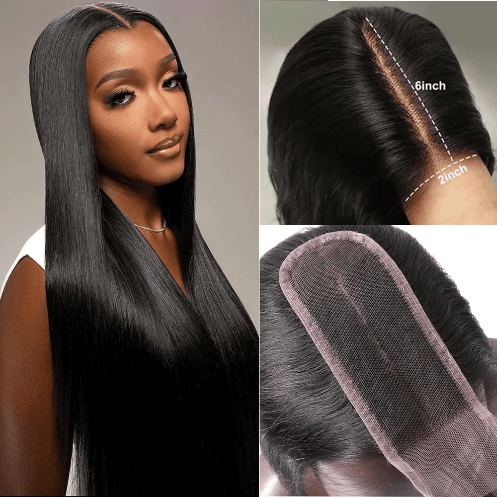 SL'HAIR Lace Closure Only, 2x6 Real Invisible HD Lace Closure Only