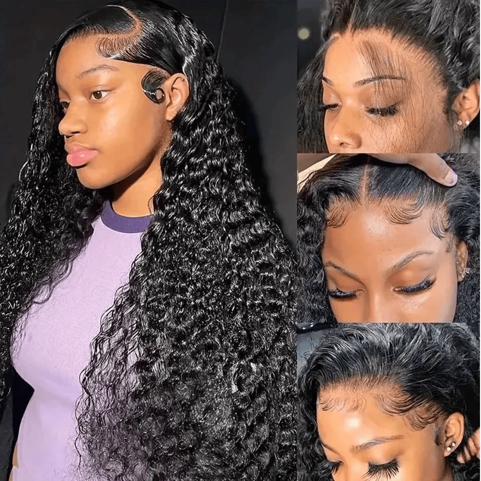 SL'HAIR 1B# Color Real HD Lace 13*4/13*6 Frontal Wig Deep Wave Pre Plucked