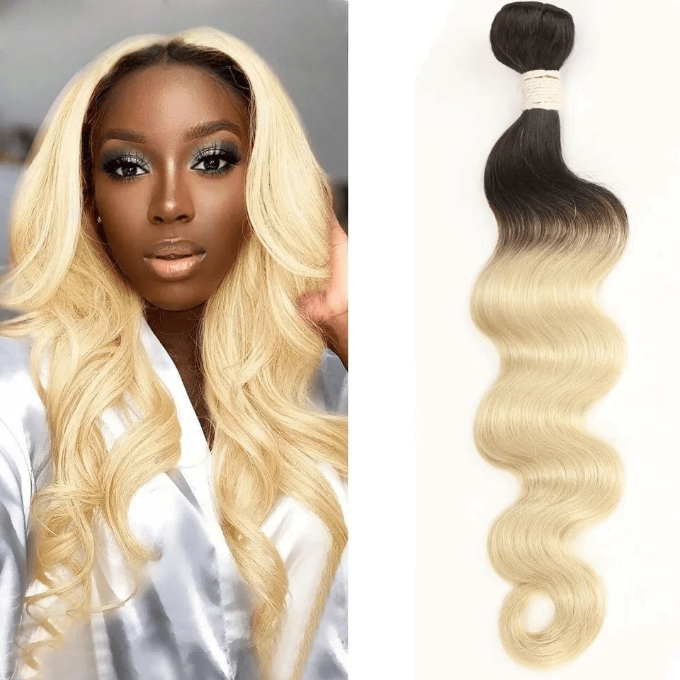 SL'HAIR 3pcs 1BT613# Ombre Color Bundles 100% Human Hair