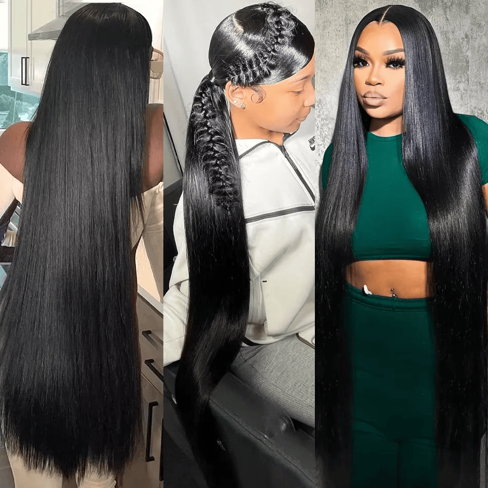 SL'HAIR 3Pcs 1B Color Straight Bundles 100% Human Remy Hair