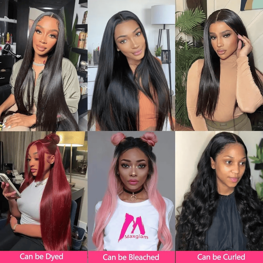 SL'HAIR 3Pcs 1B Color Straight Bundles 100% Human Remy Hair