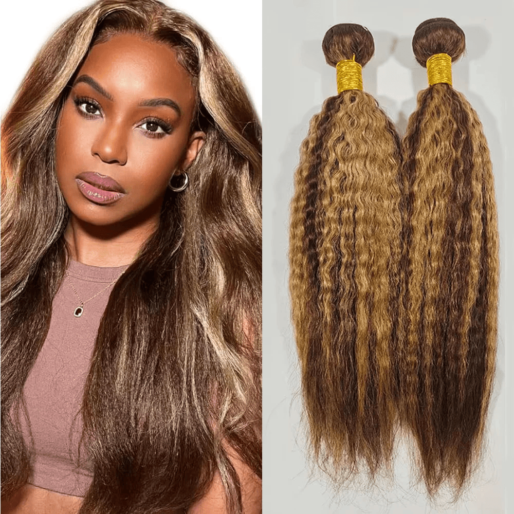 SL'HAIR 1PC 4P-27 Highlight Bundles 100% Human Hair With Diffierent Texture