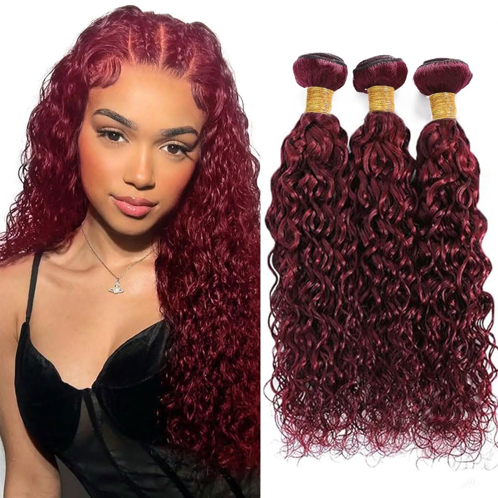SL'HAIR 1PC 99J Burgundy Bundles 100% Human Hair With Diffierent Texture