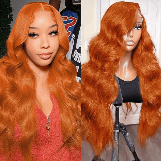 SL'HAIR 350# Ginger Color Real HD Lace 13*4/13*6 Frontal Wig Body Wave Pre Plucked