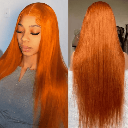 SL'HAIR 350# Ginger Color Real HD Lace 13*4/13*6 Frontal Wig Straight Pre Plucked