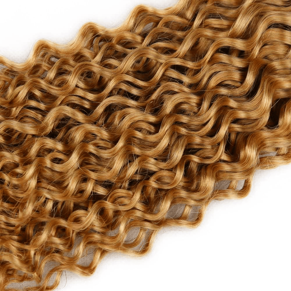 SL'HAIR 3Pcs 27# Blonde Color Curly Bundles 100% Human Remy Hair