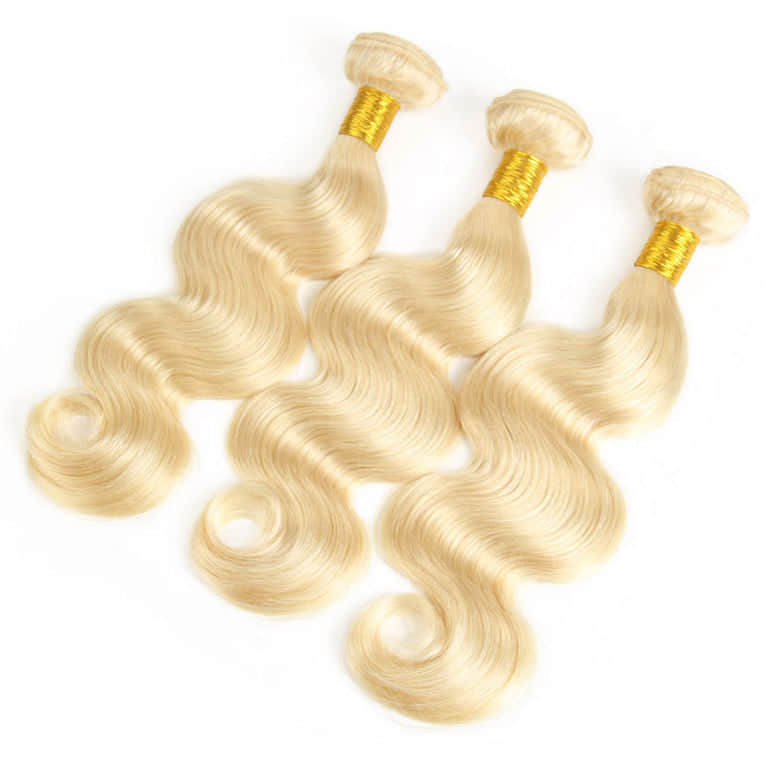 SL'HAIR 613# 5x5 Invisible Real HD Lace Closure with 3 Bundles 100% Human Hair Body Wave