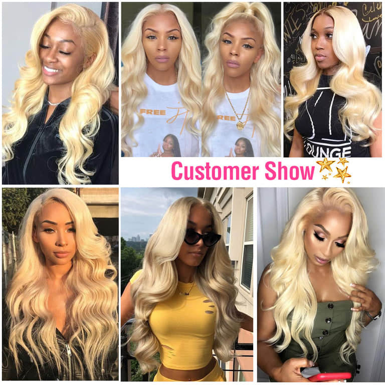 SL'HAIR 613# 5x5 Invisible Real HD Lace Closure with 3 Bundles 100% Human Hair Body Wave