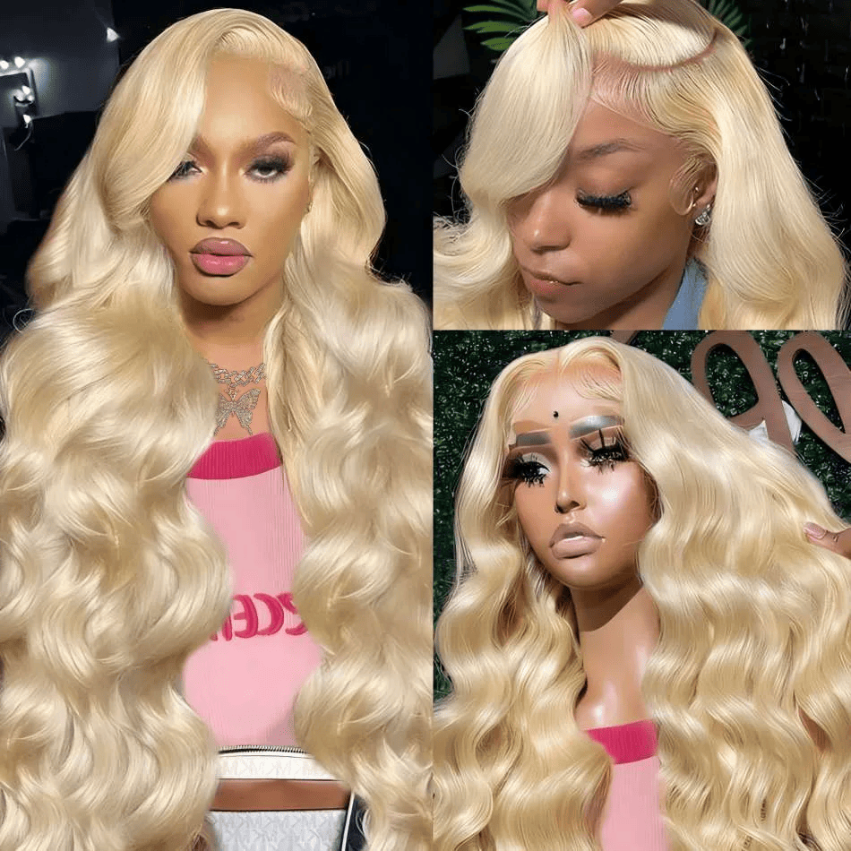 SL'HAIR 613# Blonde Color Real HD Full Lace Wigs Pre Plucked For Diffierent Texture