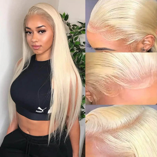 SL'HAIR 613# Color Real HD Lace 13*4/13*6 Frontal Wig Straight Pre Plucked