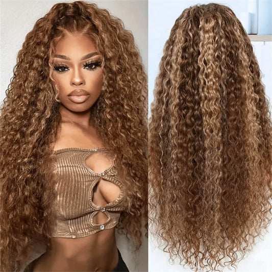 SL'HAIR Highlight Color Real HD Lace 13*4/13*6 Frontal Wig Water Wave Pre Plucked